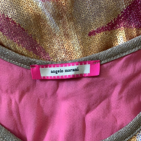 Angelo Marani 100% silk dress sequined perfect - Picture 10 of 13